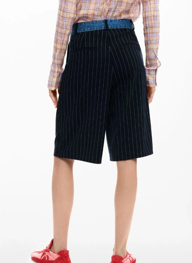 DESIGUAL Black Tailored Bermuda Combined for Women | Best Price UAE